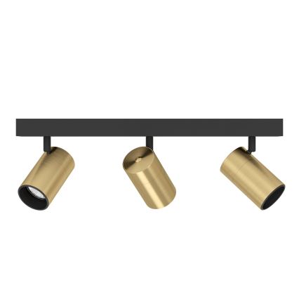 Eglo - Foco LED 3xGU10/4,5W/230V 3000K preto/dourado