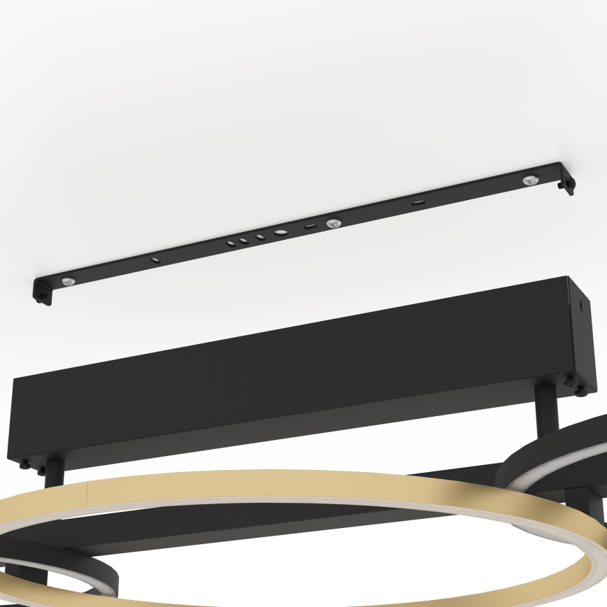 Eglo - Candeeiro integrado LED com regulação 2xLED/12,5W/230V + LED/15,5W 3000K preto