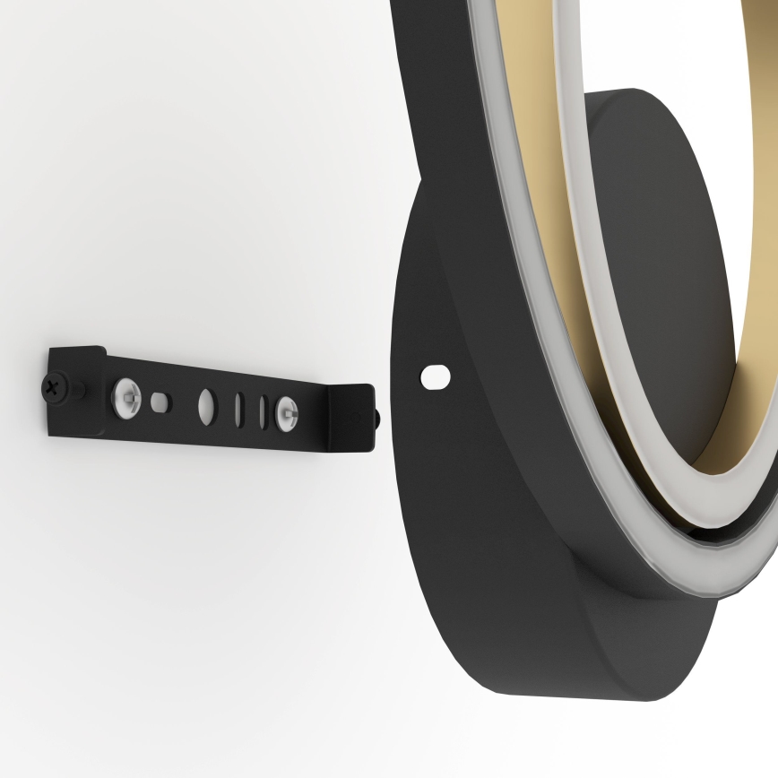 Eglo - Iluminação de parede LED LED/12W/230V 3000K + 4xLED/2,1W 3000K preto