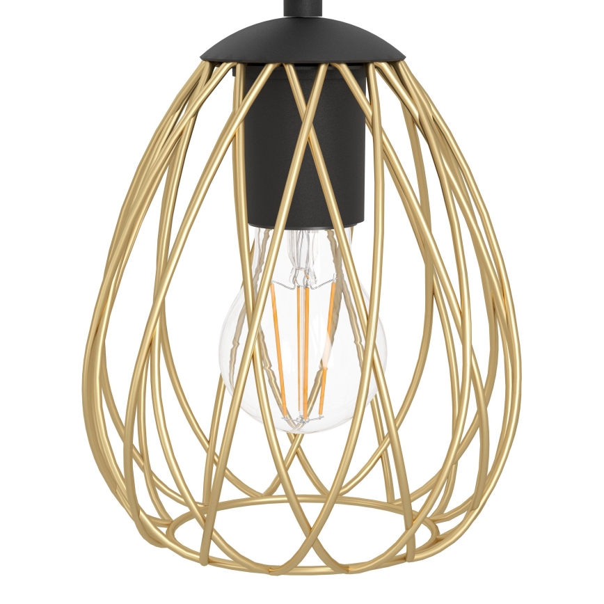 Eglo - Candeeiro suspenso 6xE27/40W/230V preto/dourado