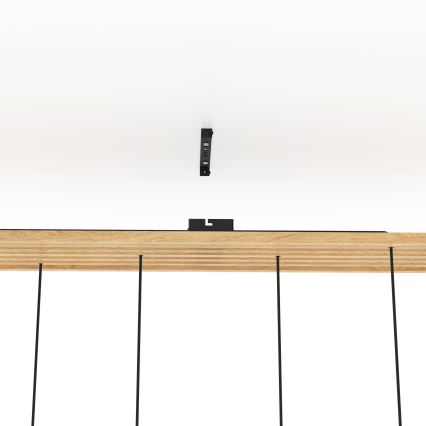 Eglo - Candeeiro suspenso 6xE27/40W/230V preto/castanho