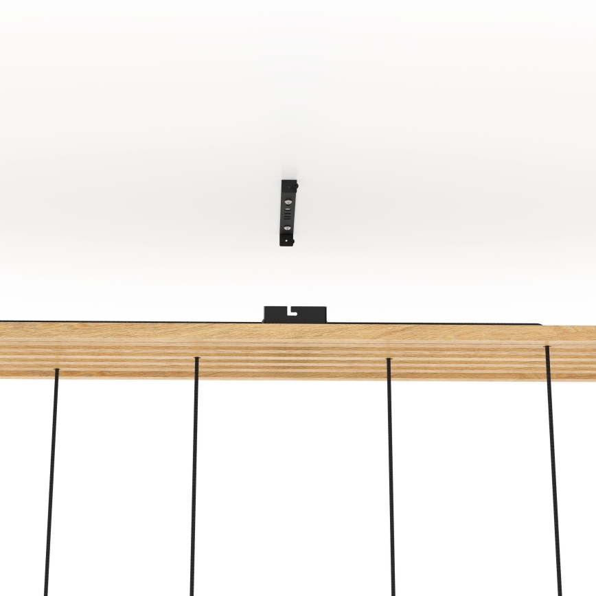 Eglo - Candeeiro suspenso 6xE27/40W/230V preto/castanho