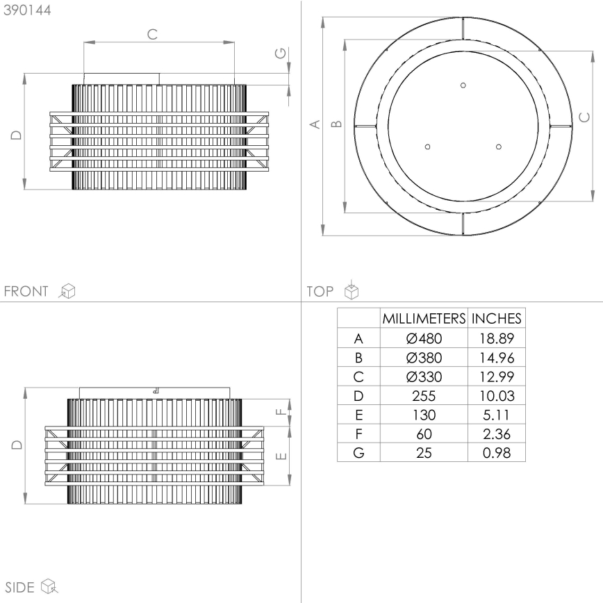 Eglo - Iluminação de teto 3xE27/40W/230V creme