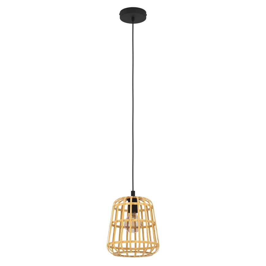 Eglo - Candeeiro suspenso 1xE27/40W/230V diâmetro 24 cm bambu