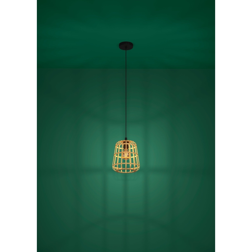 Eglo - Candeeiro suspenso 1xE27/40W/230V diâmetro 24 cm bambu