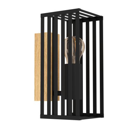 Eglo - Iluminação de parede 1xE27/40W/230V preto/castanho