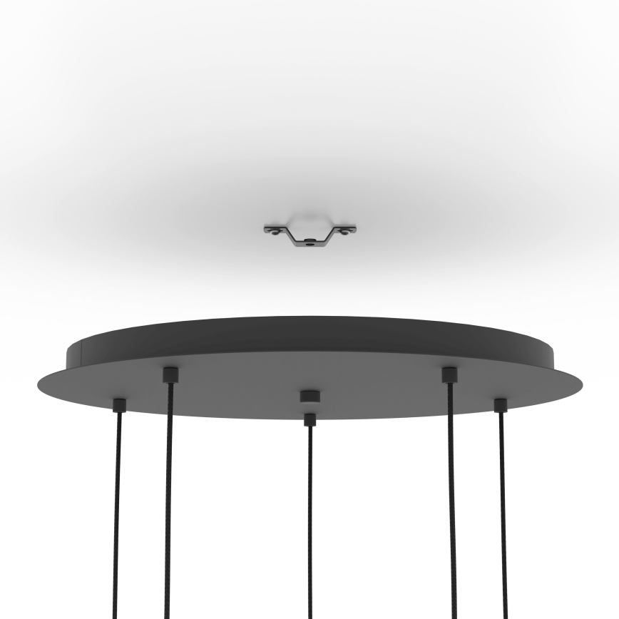 Eglo - Candeeiro suspenso 5xE27/40W/230V preto/dourado