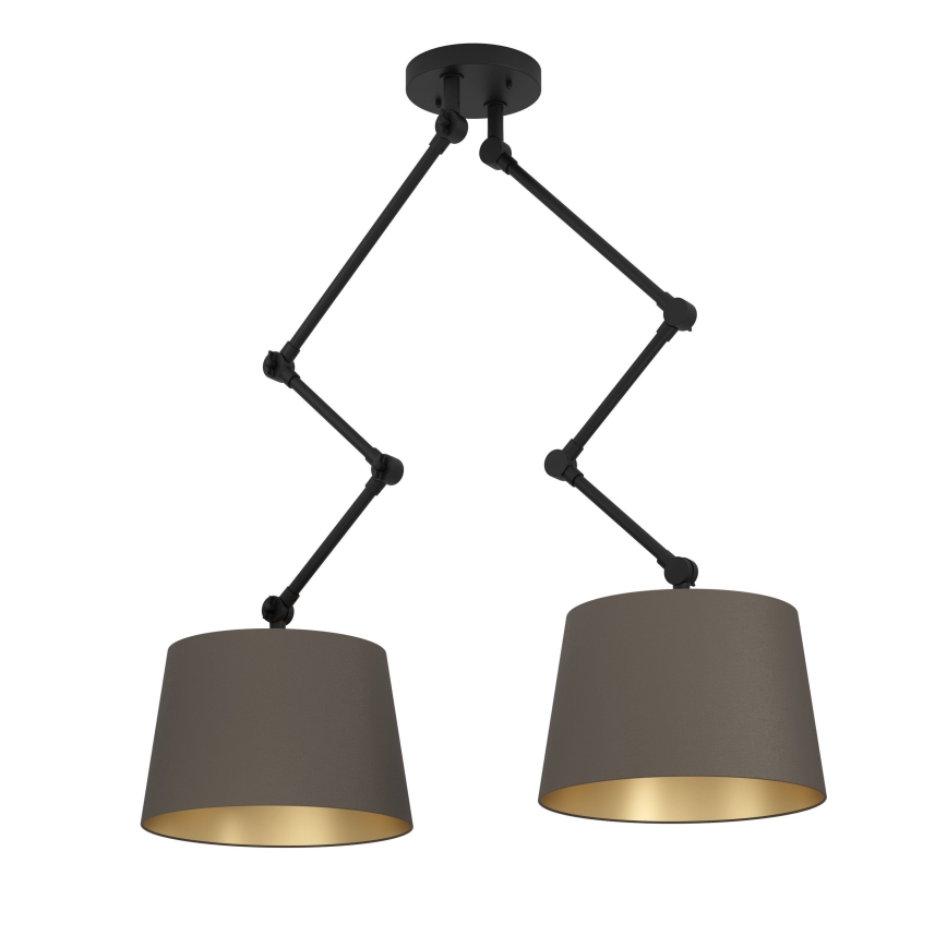 Eglo - Candeeiro suspenso 2xE27/40W/230V castanho