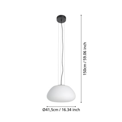 Eglo - Candeeiro suspenso 1xE27/40W/230V preto