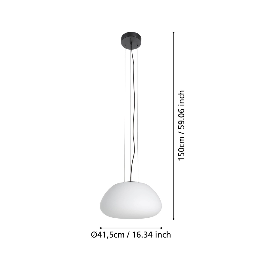 Eglo - Candeeiro suspenso 1xE27/40W/230V preto
