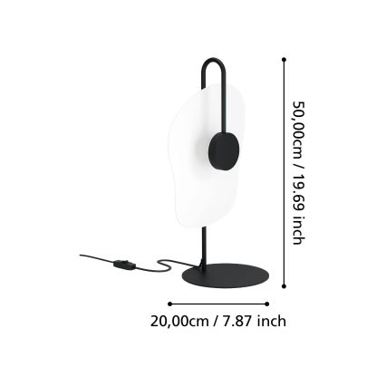 Eglo - Candeeiro de mesa LED LED/5,4W/230V 3000K preto