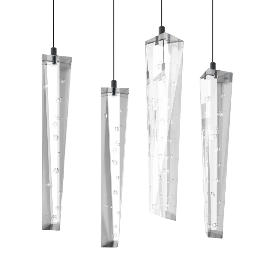Eglo - Candeeiro suspenso LED com regulação 8xLED/4,2W/230V 3000K transparente