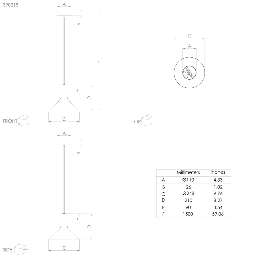 Eglo - Candeeiro suspenso 1xE27/28W/230V preto