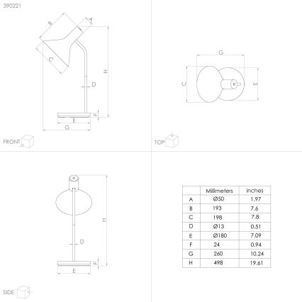 Eglo - Candeeiro de mesa 1xE27/28W/230V preto