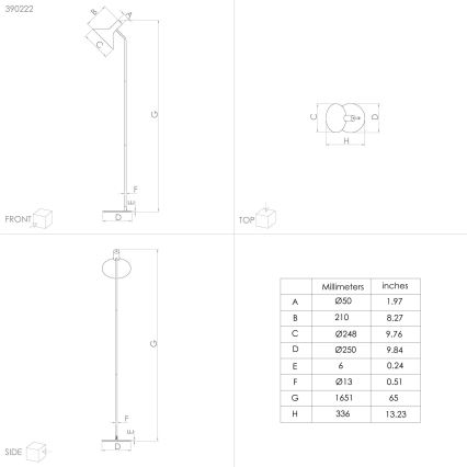 Eglo - Candeeiro de chão 1xE27/28W/230V preto