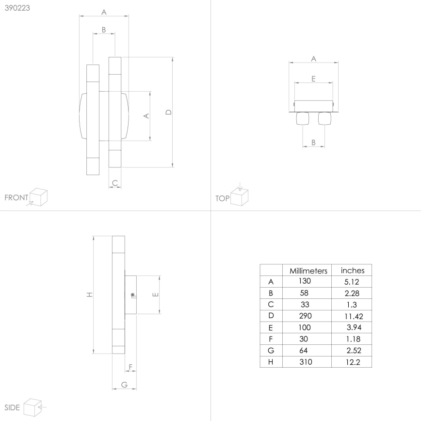 Eglo - Iluminação de parede LED 4xLED/3,3W/230V 3000K antracite/dourado