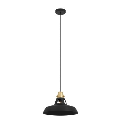 Eglo - Candeeiro suspenso 1xE27/40W/230V preto/dourado