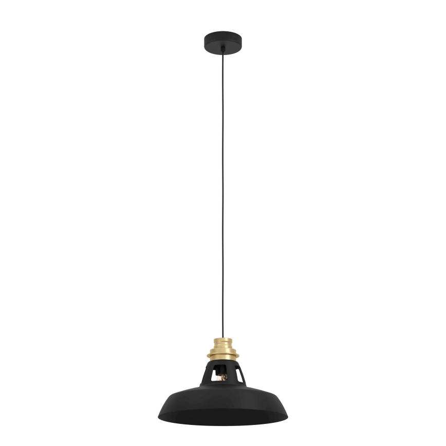 Eglo - Candeeiro suspenso 1xE27/40W/230V preto/dourado