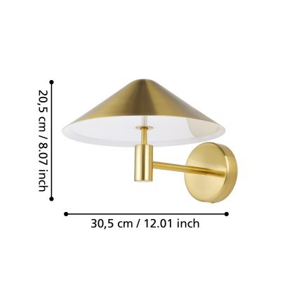 Eglo - Iluminação de parede LED LED/12W/230V 3000K dourado