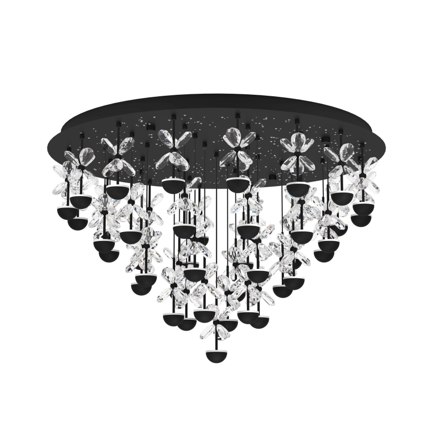 Eglo - Luminária de teto LED dimerizável 43xLED/1,8W/230V 3000K preta