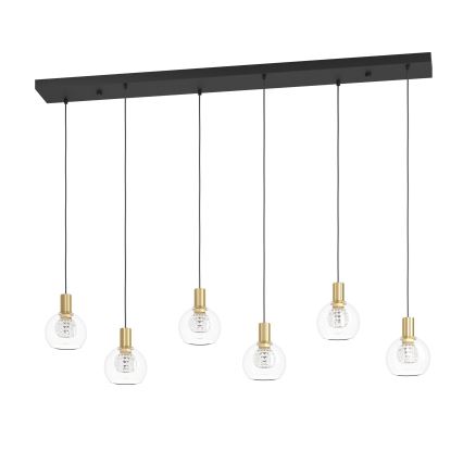 Eglo - Candeeiro suspenso LED com regulação 6xLED/5,4W/230V 3000K dourado