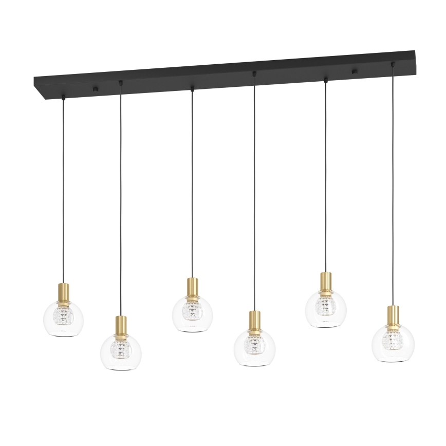 Eglo - Candeeiro suspenso LED com regulação 6xLED/5,4W/230V 3000K dourado