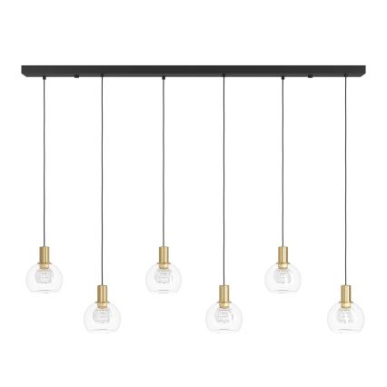 Eglo - Candeeiro suspenso LED com regulação 6xLED/5,4W/230V 3000K dourado
