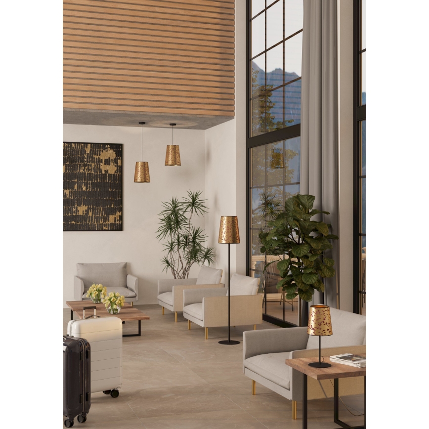 Eglo - Candeeiro de mesa 1xE27/25W/230V dourado/rosa