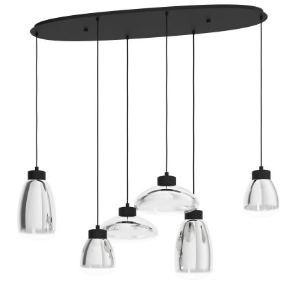 Eglo - Candeeiro suspenso LED com regulação 6xLED/5,4W/230V 2700K fumado