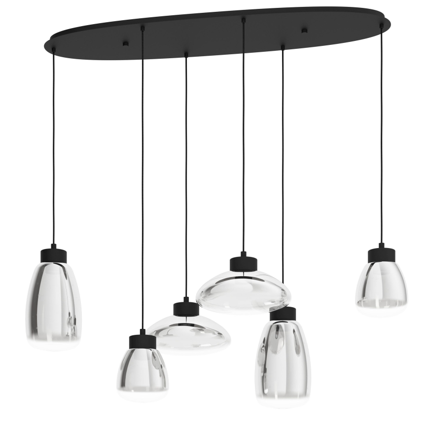Eglo - Candeeiro suspenso LED com regulação 6xLED/5,4W/230V 2700K fumado