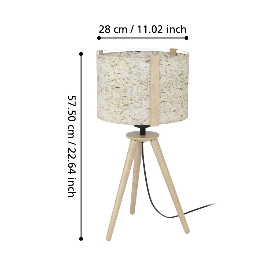 Eglo - Candeeiro de mesa 1xE27/25W/230V bege