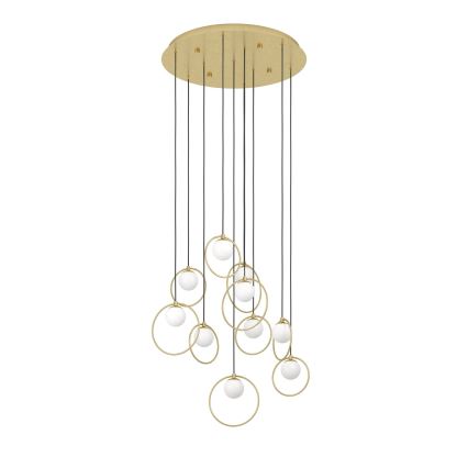 Eglo - Candeeiro suspenso LED com regulação 10xLED/3W/230V 3000K diâmetro 58 cm dourado