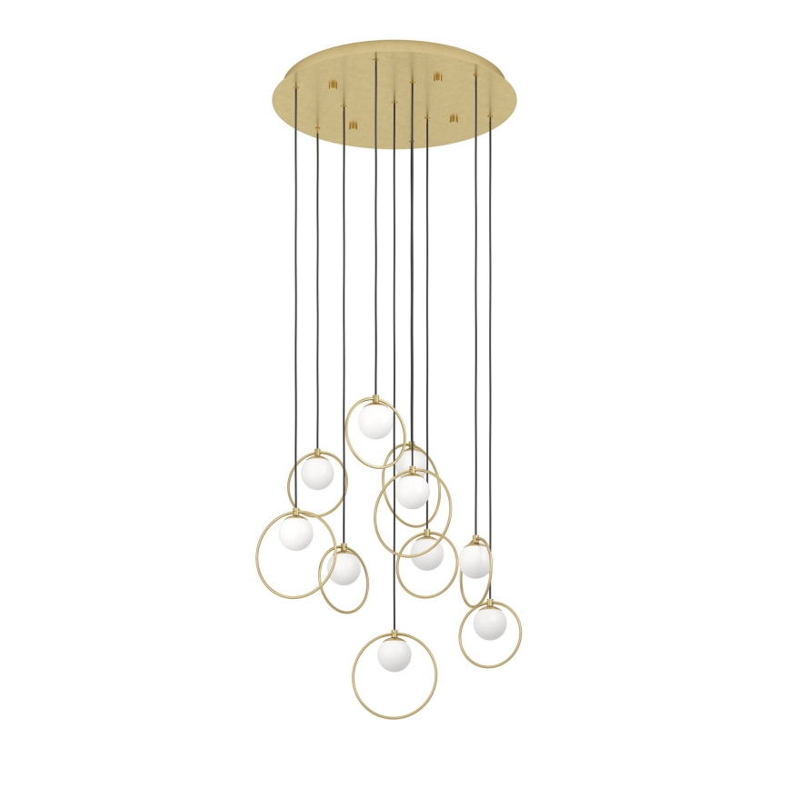 Eglo - Candeeiro suspenso LED com regulação 10xLED/3W/230V 3000K diâmetro 58 cm dourado