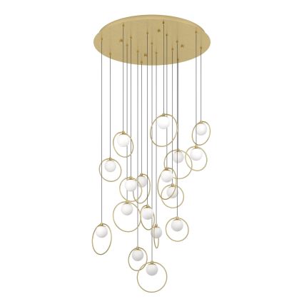 Eglo - Candeeiro suspenso LED com regulação 17xLED/3W/230V 3000K diâmetro 78 cm dourado