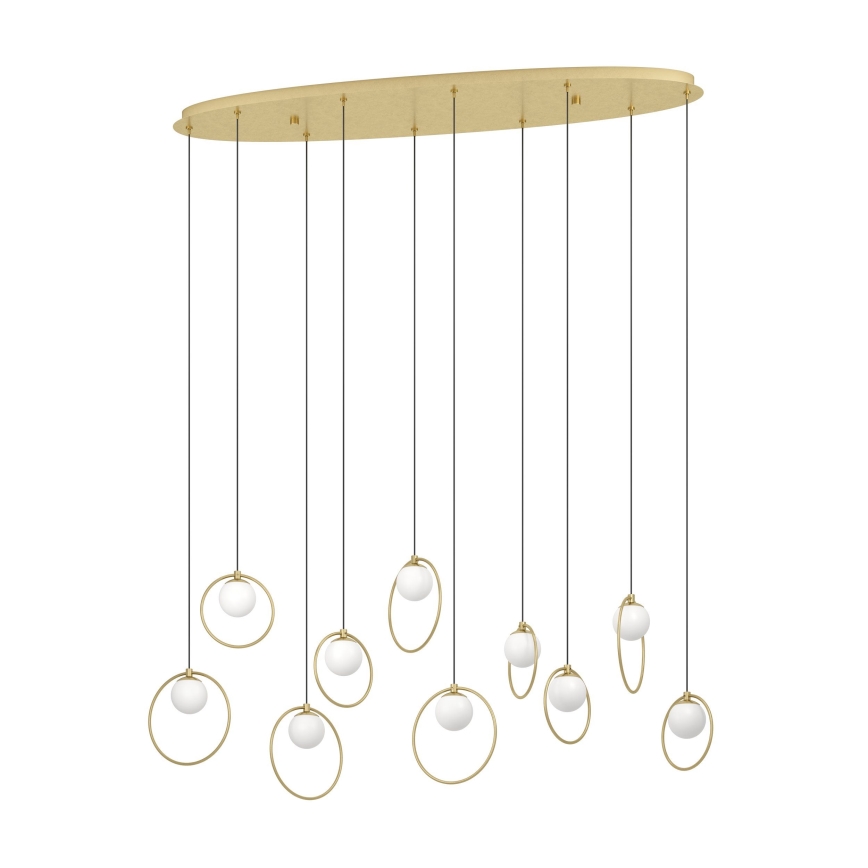 Eglo - Candeeiro suspenso LED com regulação 10xLED/3W/230V 3000K dourado