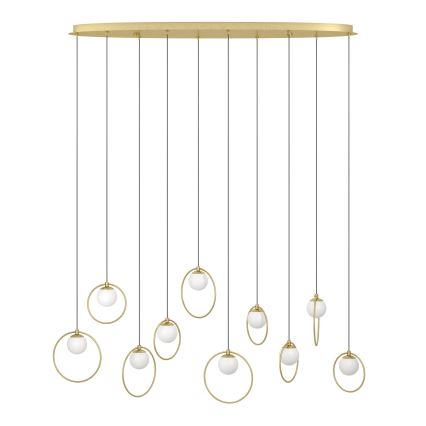 Eglo - Candeeiro suspenso LED com regulação 10xLED/3W/230V 3000K dourado