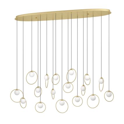 Eglo - Candeeiro suspenso LED com regulação 17xLED/3W/230V 3000K dourado
