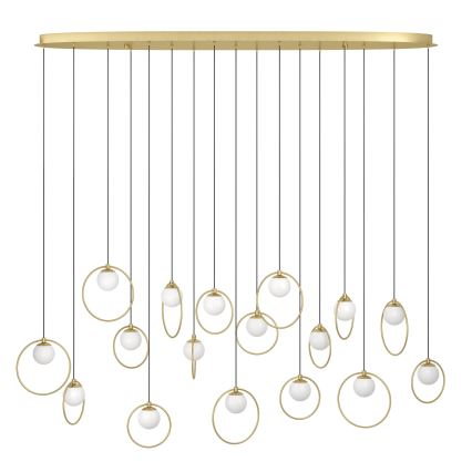 Eglo - Candeeiro suspenso LED com regulação 17xLED/3W/230V 3000K dourado