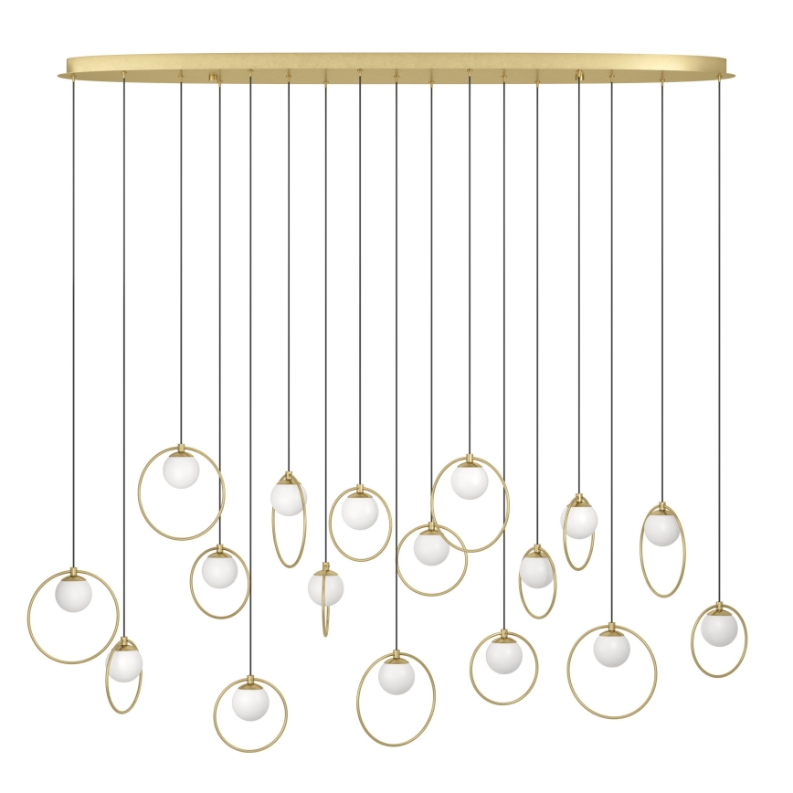 Eglo - Candeeiro suspenso LED com regulação 17xLED/3W/230V 3000K dourado
