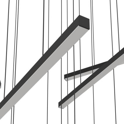 Eglo - Candeeiro suspenso LED com regulação 12xLED/8,4W/230V 3000K preto