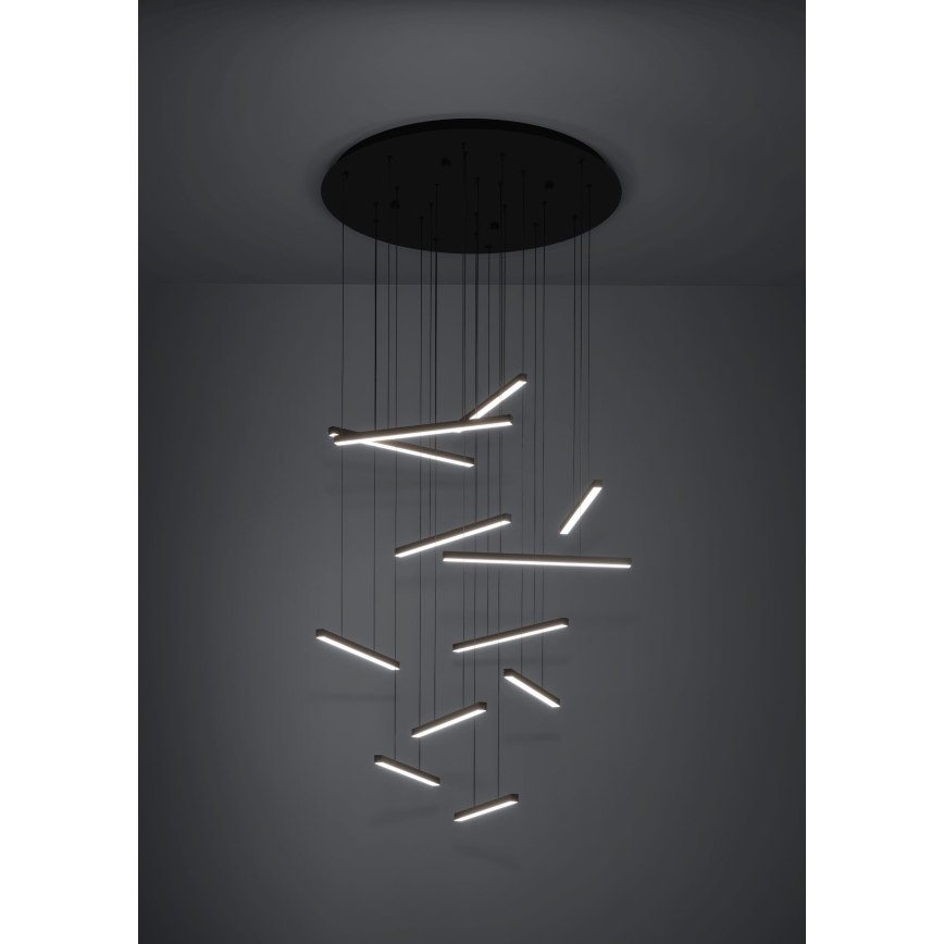 Eglo - Candeeiro suspenso LED com regulação 12xLED/8,4W/230V 3000K preto