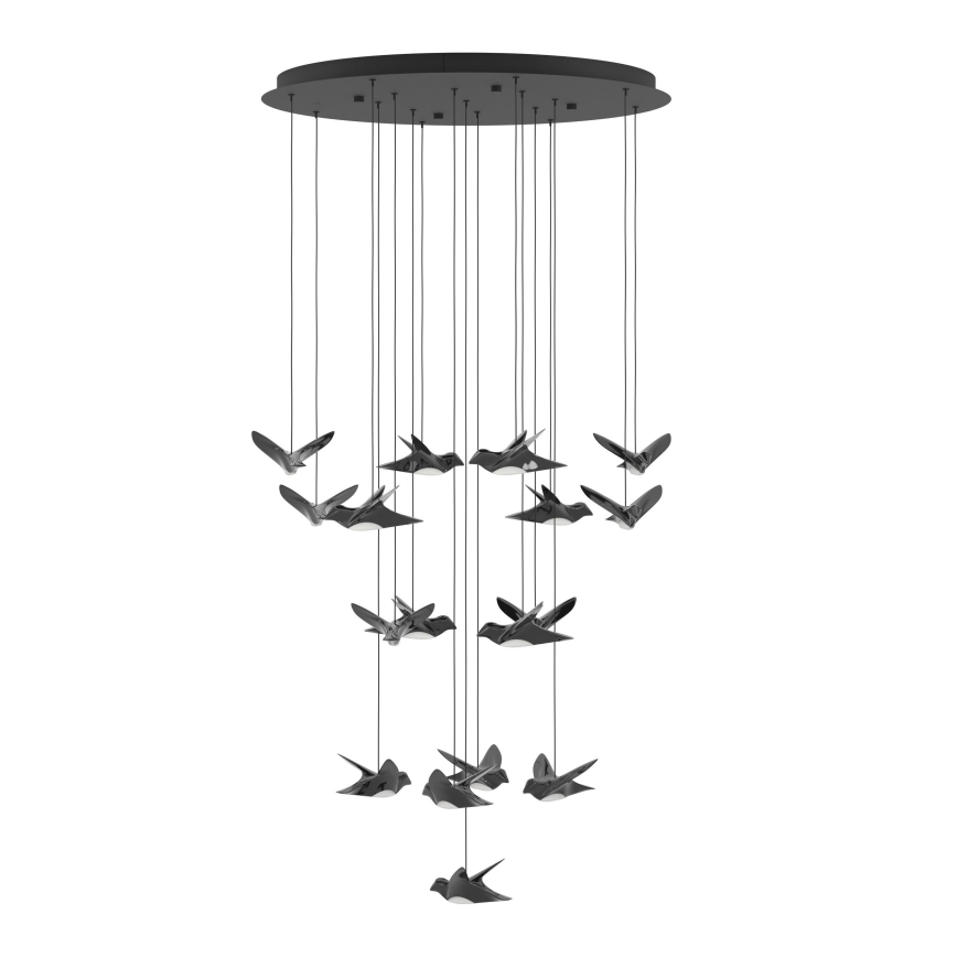 Eglo - Candeeiro suspenso LED com regulação 17xLED/3W/230V 3000K preto