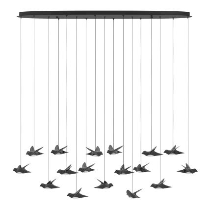 Eglo - Candeeiro suspenso LED com regulação 17xLED/3W/230V 3000K preto