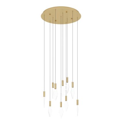 Eglo - Candeeiro suspenso LED com regulação 10xLED/3W/230V 3000K diâmetro 58 cm dourado
