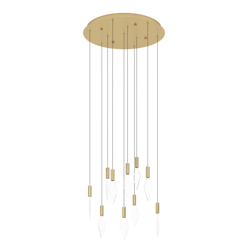 Eglo - Candeeiro suspenso LED com regulação 10xLED/3W/230V 3000K diâmetro 58 cm dourado
