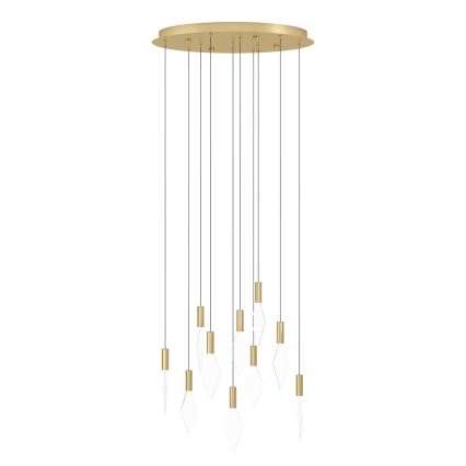 Eglo - Candeeiro suspenso LED com regulação 10xLED/3W/230V 3000K diâmetro 58 cm dourado