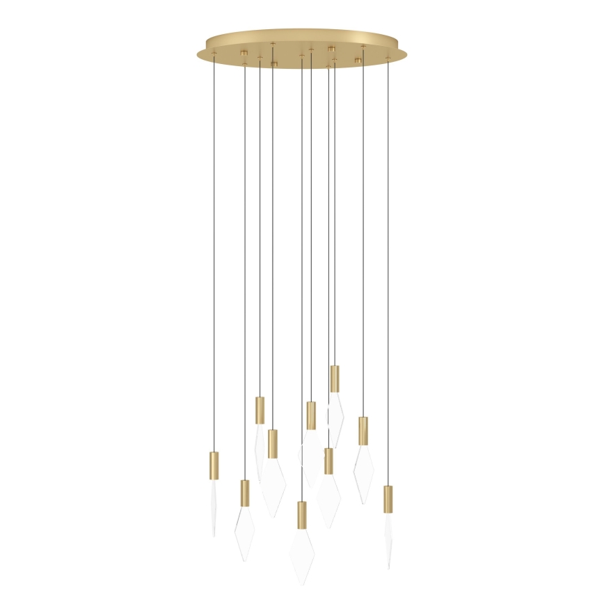 Eglo - Candeeiro suspenso LED com regulação 10xLED/3W/230V 3000K diâmetro 58 cm dourado