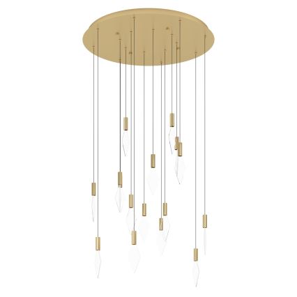 Eglo - Candeeiro suspenso LED com regulação 16xLED/3,3W/230V 3000K diâmetro 78 cm dourado