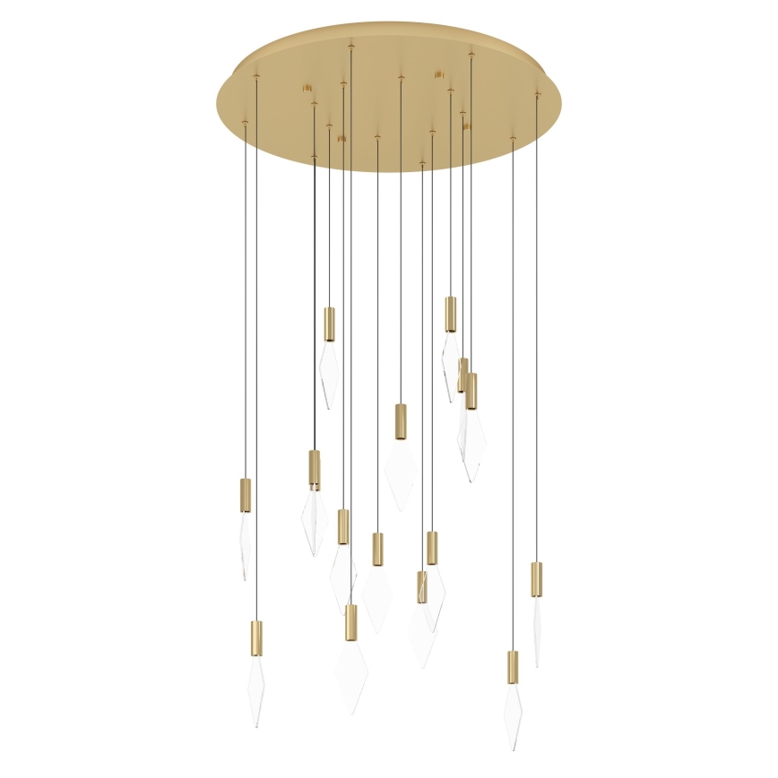 Eglo - Candeeiro suspenso LED com regulação 16xLED/3,3W/230V 3000K diâmetro 78 cm dourado