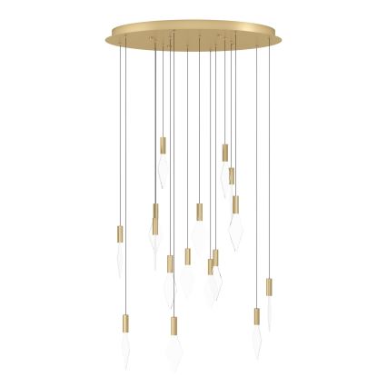 Eglo - Candeeiro suspenso LED com regulação 16xLED/3,3W/230V 3000K diâmetro 78 cm dourado